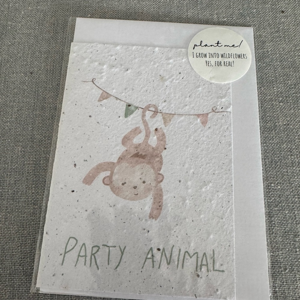 New in Bag Plantable Party Animal Card Set of 5